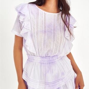 LoveShackFancy Lilac Lace Mini Dress
